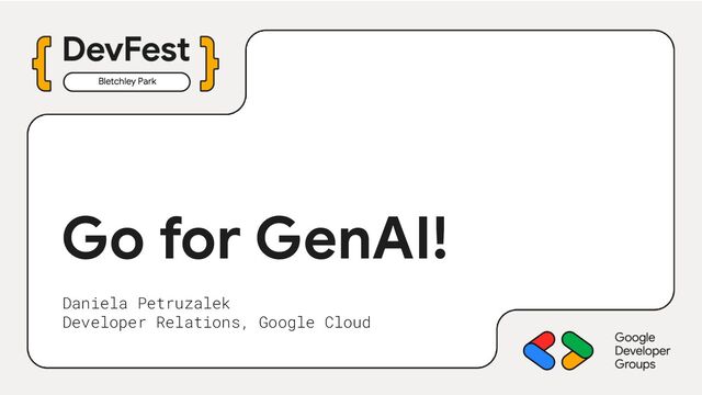 Go for GenAI!