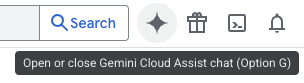 Zoomed in view of the Gemini button